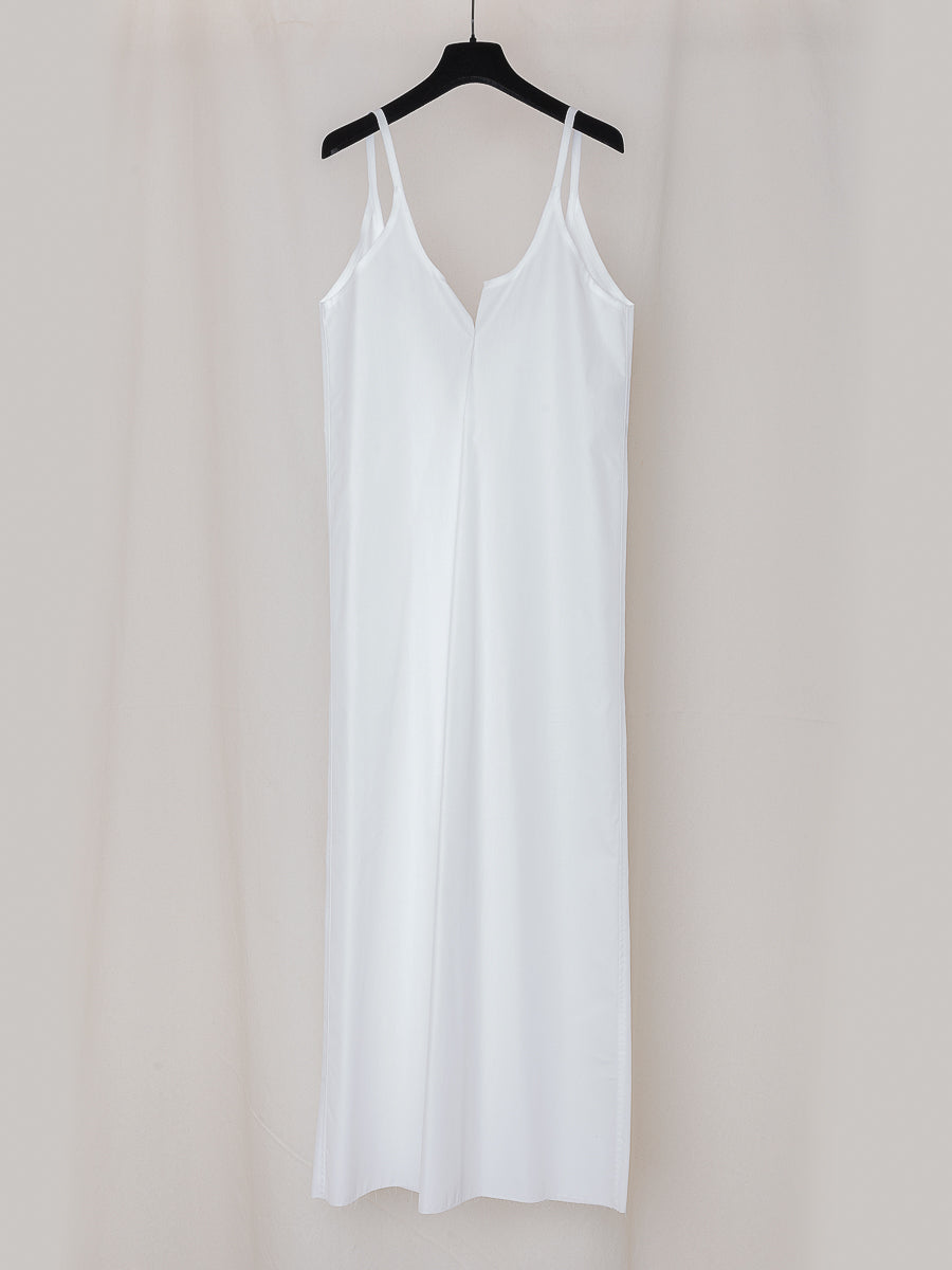 ARCHIVE NO.47 RIPPED POPLIN SLIP DRESS
