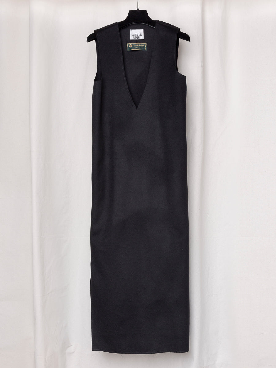 S17 NO.61 HEAVY WOOL V-NECK DRESS