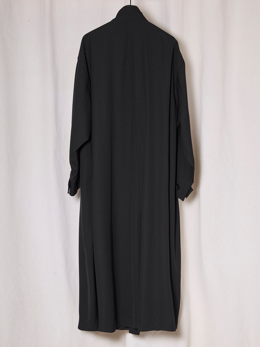 PREORDER S20 NO.65 BLACK NYLWOOL OVERSIZED COAT