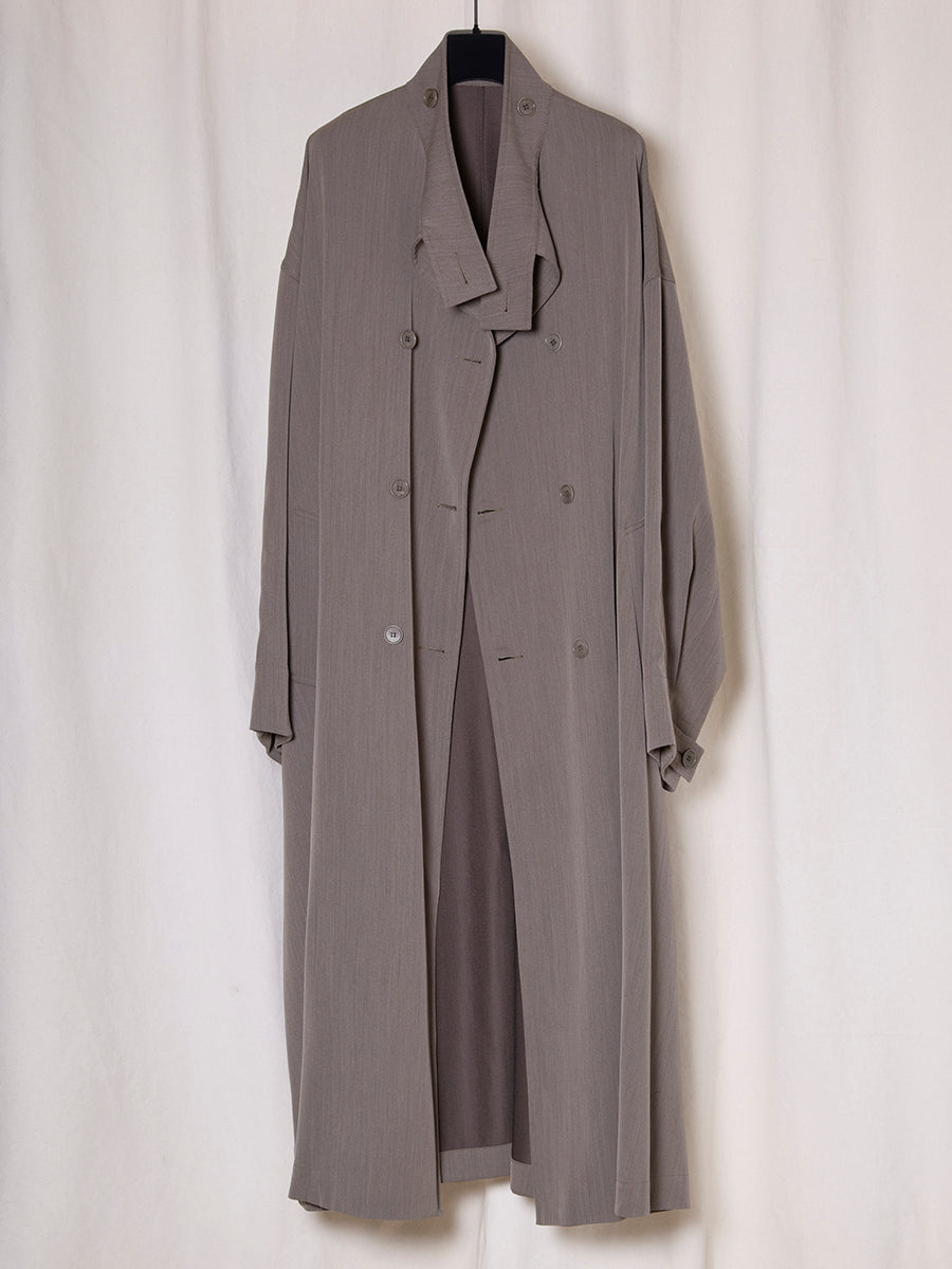 PREORDER S20 NO.65 GRANITE NYLWOOL OVERSIZED COAT