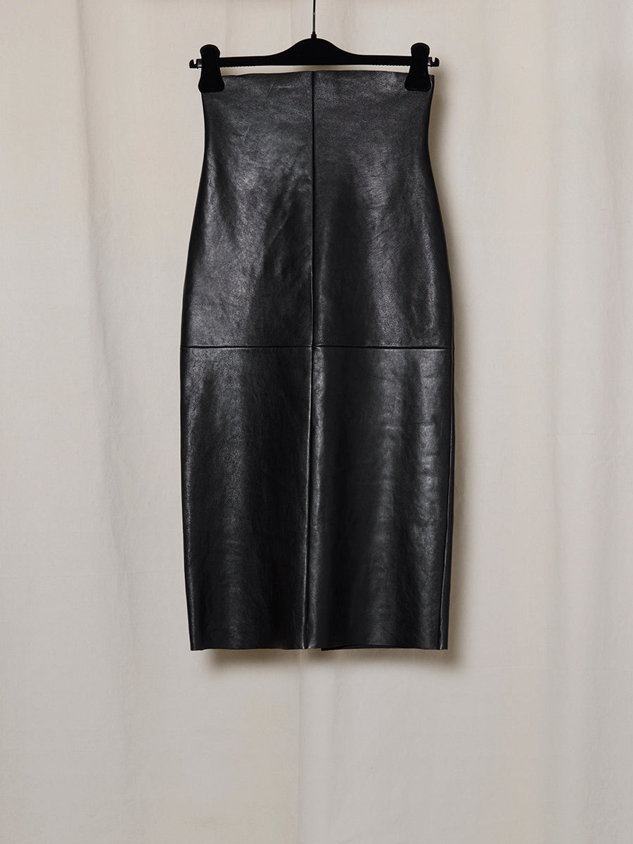 PRE-ORDER S19 NO.69 LEATHER HIGH WAIST SKIRT
