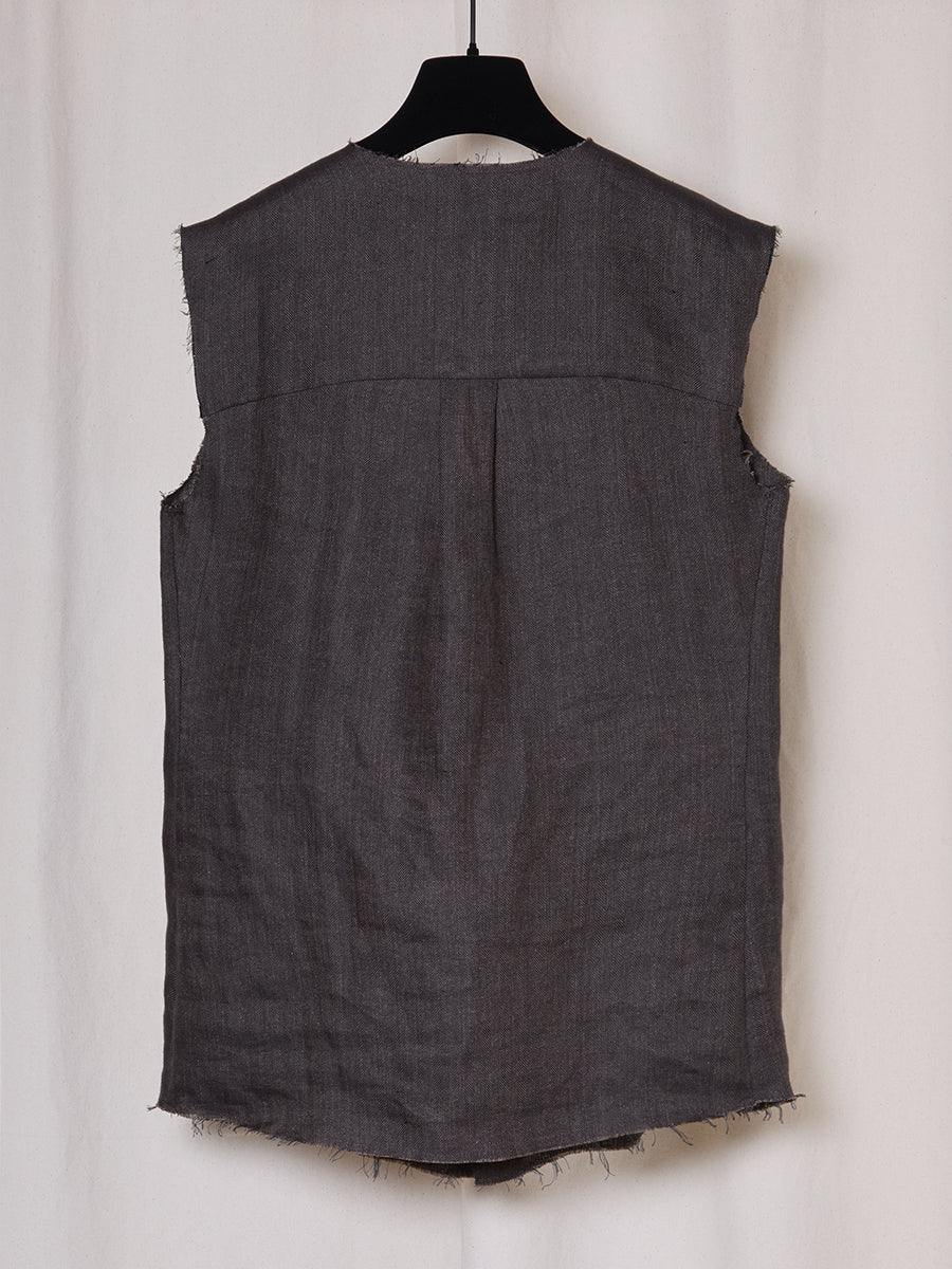 PREORDER S20 NO.74 LINEN SLEEVELESS SHIRT