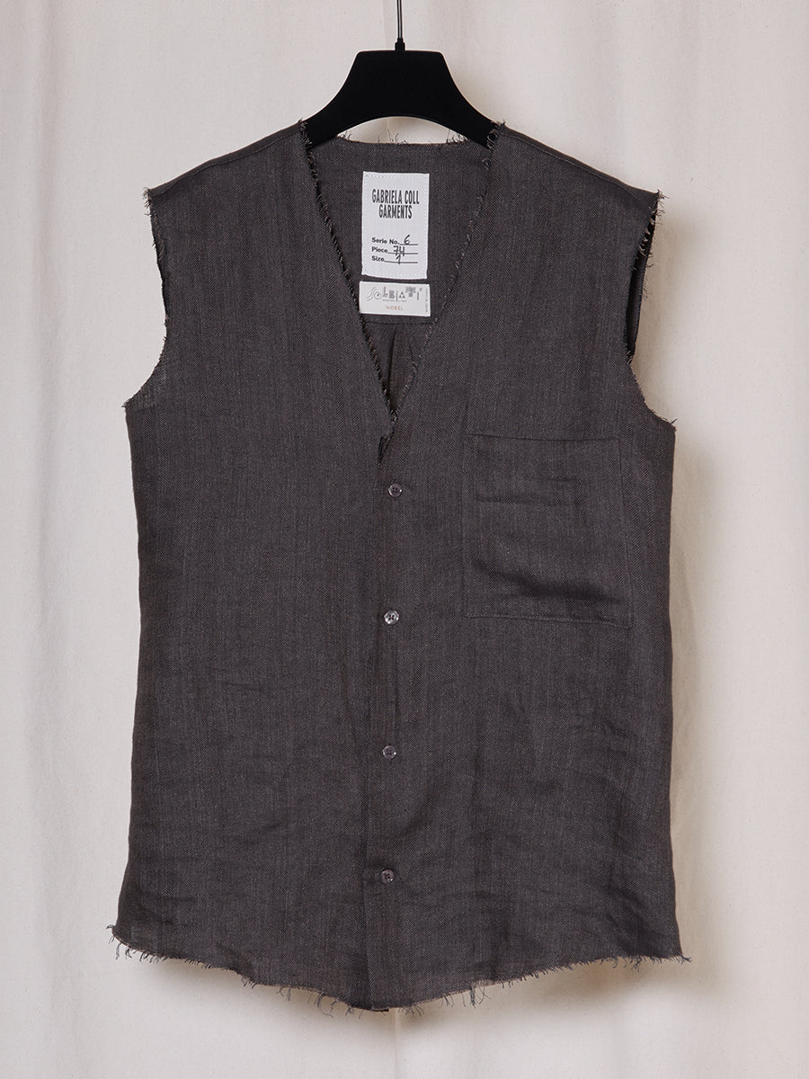PREORDER S20 NO.74 LINEN SLEEVELESS SHIRT