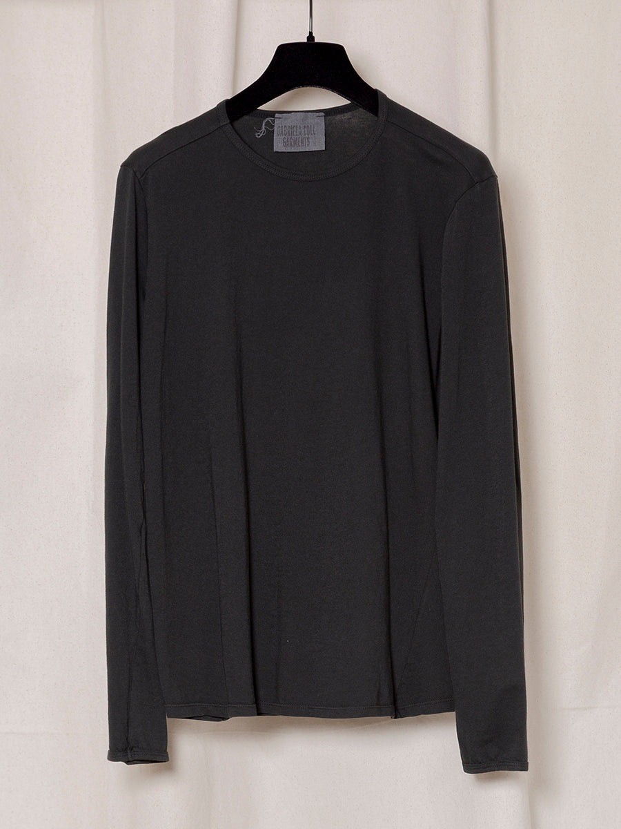 S18 NO.87 BLACK ORGANIC COTTON LONG SLEEVE T-SHIRT