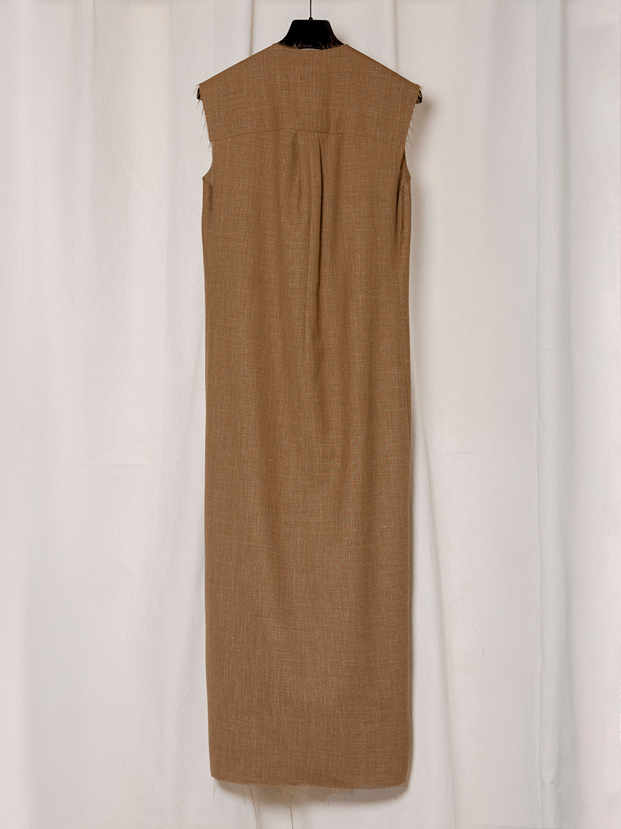 S18 NO.90 SUMMER WOOL SLEEVELESS DRESS