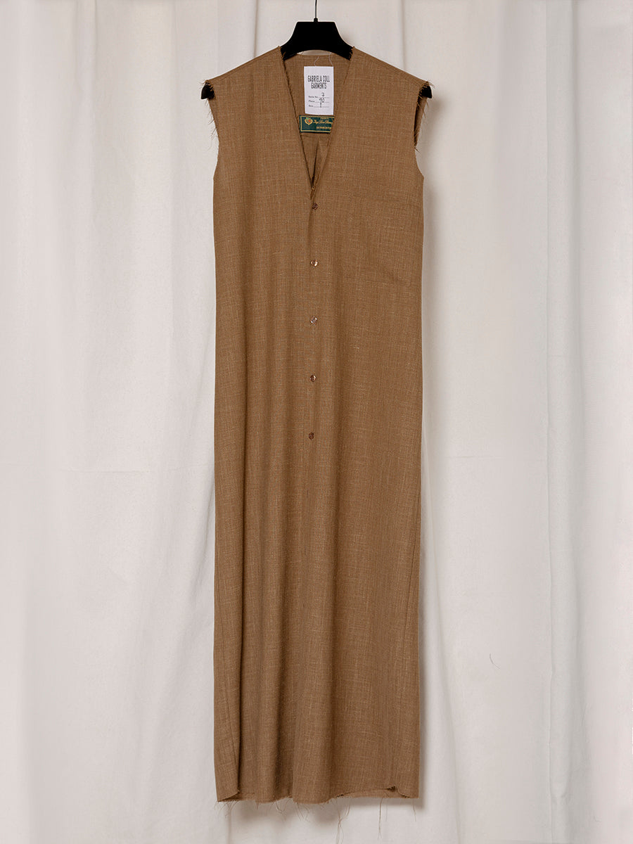 S18 NO.90 SUMMER WOOL SLEEVELESS DRESS