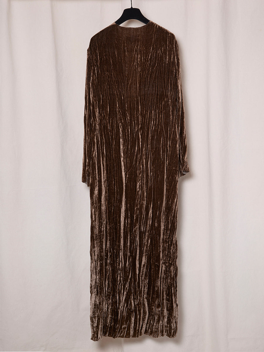 PRE-ORDER S19 NO.125 SILK VELVET LONGSLEEVE DRESS