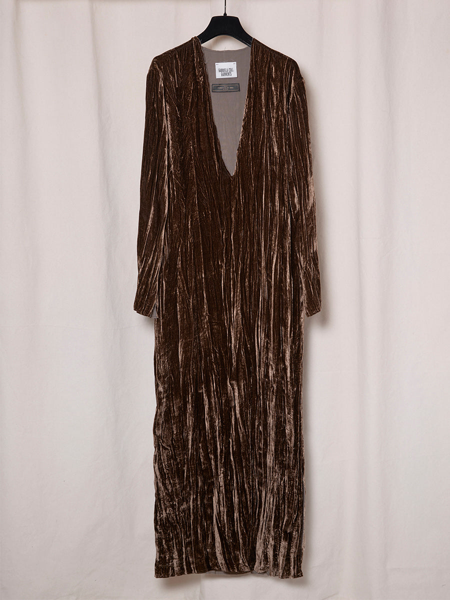 PRE-ORDER S19 NO.125 SILK VELVET LONGSLEEVE DRESS