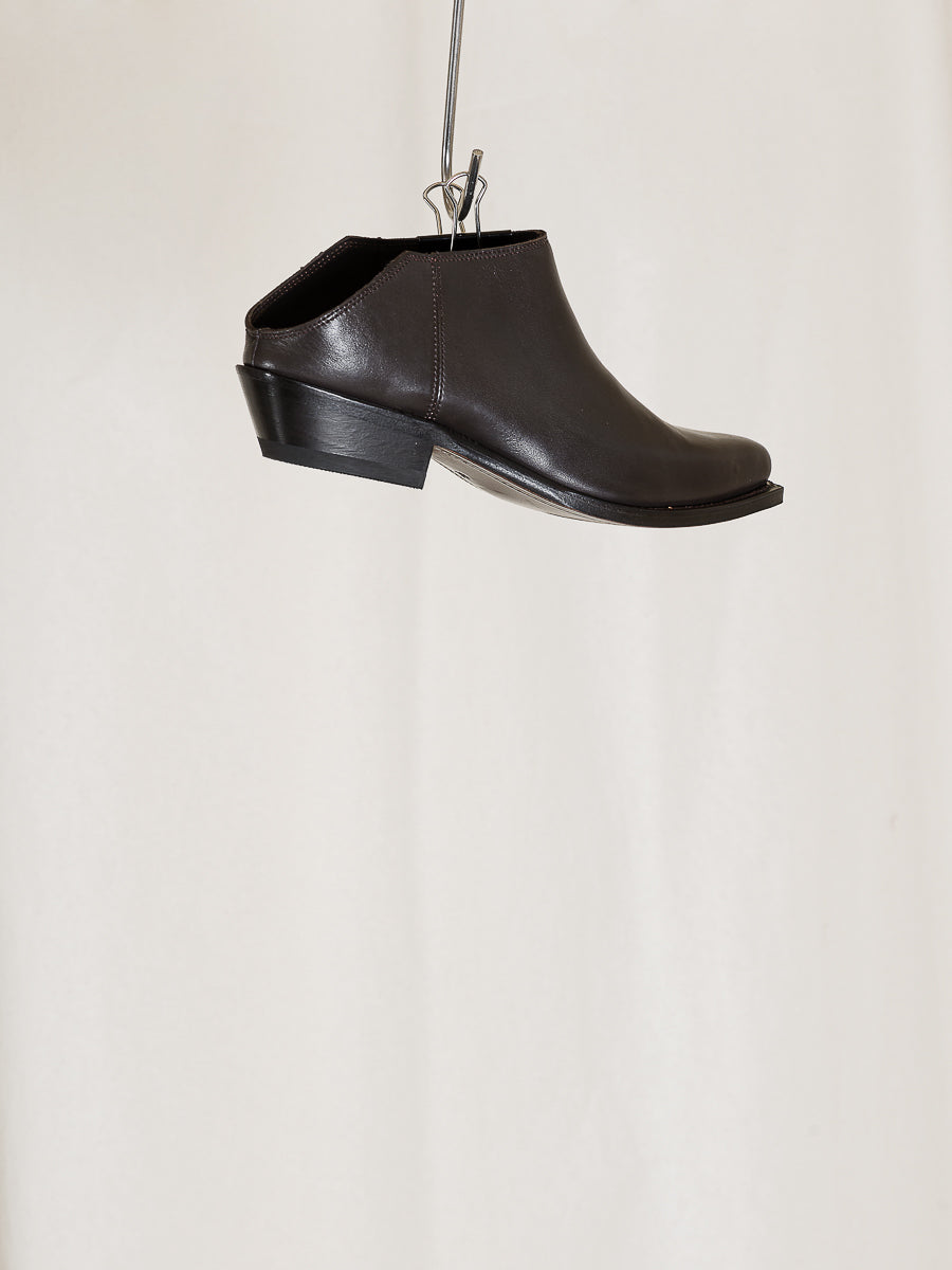 S17 NO.130 DARK BROWN CROPPED BOOTS