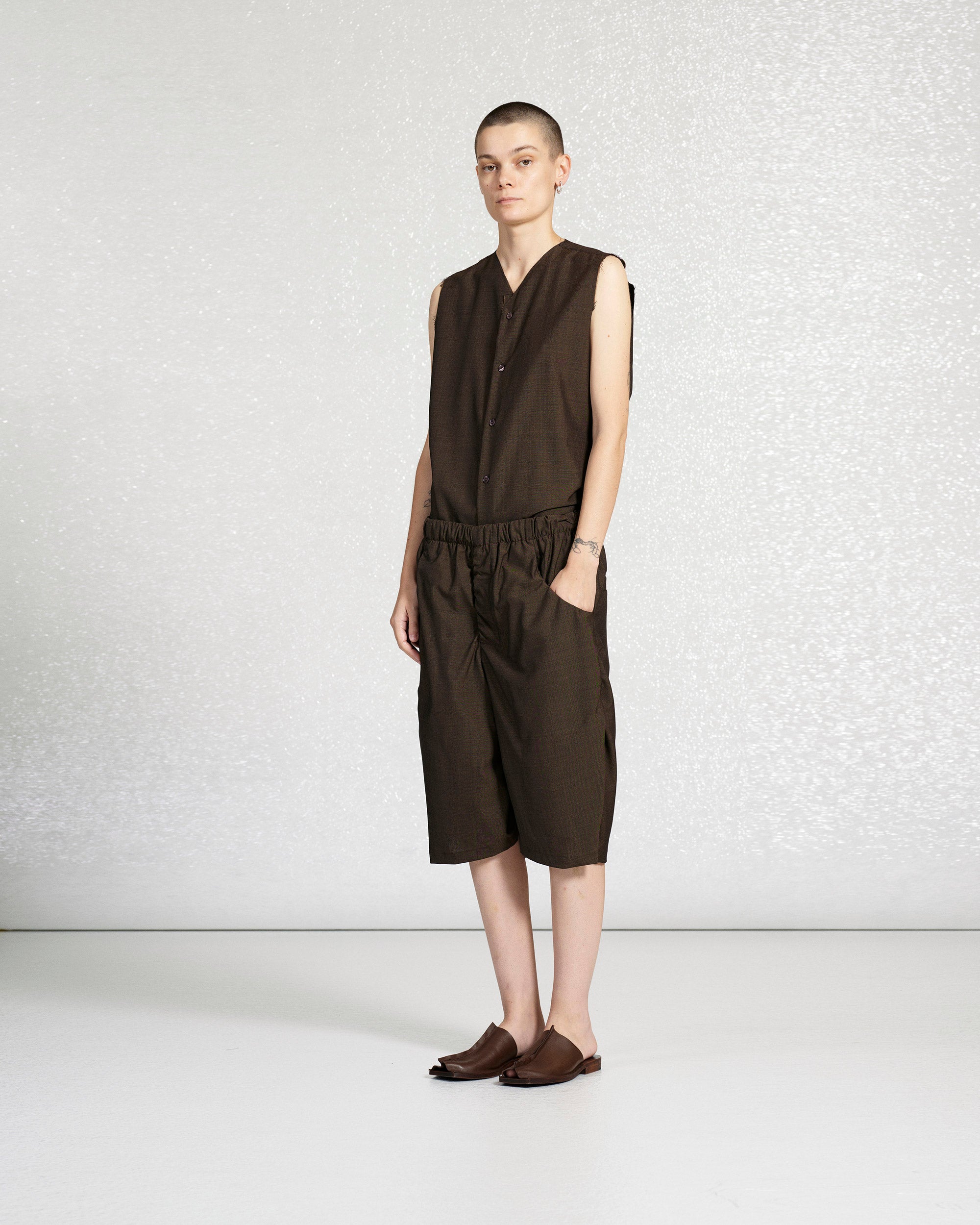 S18 NO.272 SUMMER WOOL SLEEVELESS SHIRT
